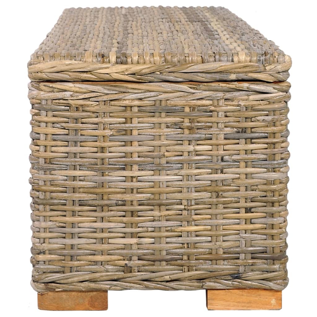 Storage Box 120 cm Kubu Rattan and Solid Mango Wood